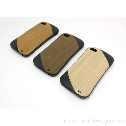 Wooden Grain PU Leather Cases for iPhone, Eco-friendly, Natural